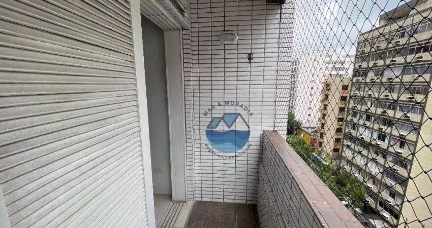 Apartamento com 1 dormitório para alugar, 41 m² por R$ 3.300,11/mês - Gonzaga - Santos/SP
