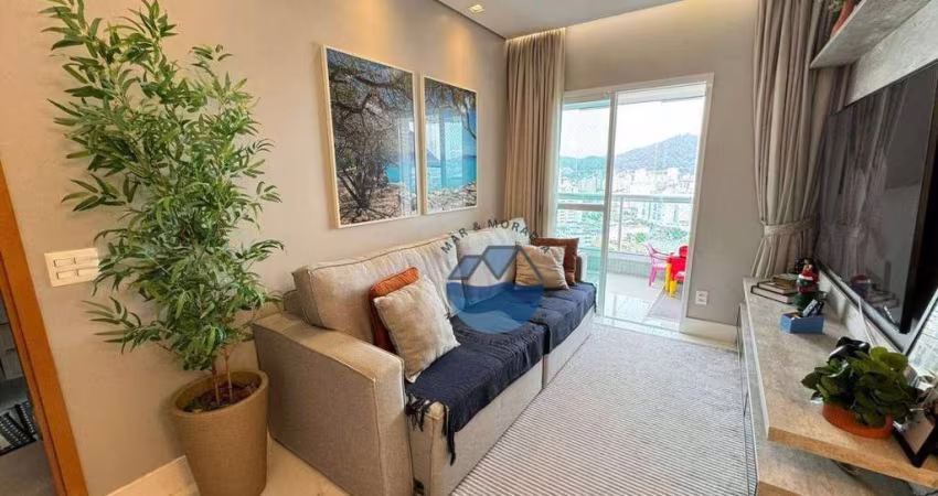 Apartamento com 2 dormitórios para alugar, 74 m² por R$ 8.000,02/mês - Gonzaga - Santos/SP