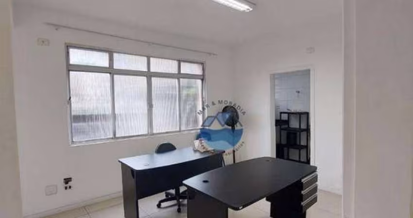Sala, 90 m² - venda por R$ 340.000,00 ou aluguel por R$ 3.000,02/mês - Centro - Santos/SP
