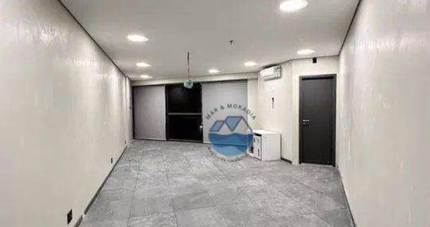 Sala para alugar, 42 m² por R$ 2.588,00/mês - Valongo - Santos/SP