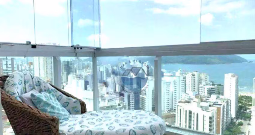 Belíssimo apartamento á venda com vista mar - porteira fechada - boqueirão em santos