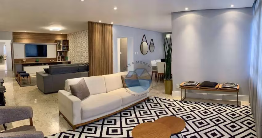 Apartamento com 4 dormitórios à venda, 233 m² por r$ 1.890.000,00 - boqueirão - santos/sp