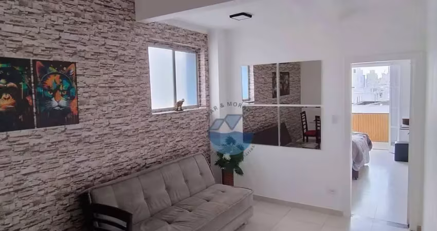Apartamento com 1 dormitório à venda, 50 m² por r$ 499.000,00 - boqueirão - santos/sp