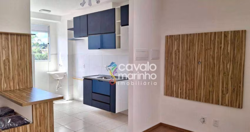 Apartamento com 2 dormitórios para alugar, 43 m² por R$ 1.525,11/mês - Bonfim Paulista - Jardim Emília - Ribeirão Preto/SP