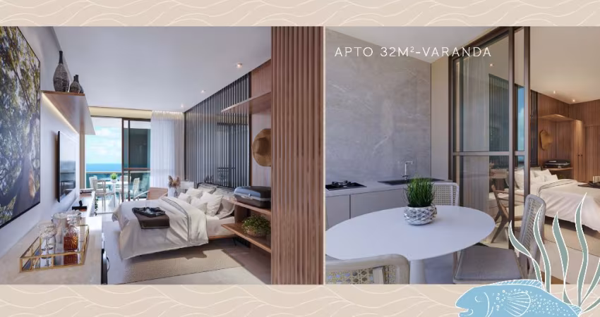 Apartamento 1 Quarto em Muro Alto - padrão Moura Dubeux