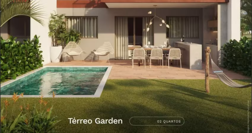 Apartamento térreo, 4 quartos, 03 suítes, pé na areia beira mar de carneiros
