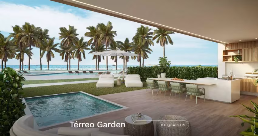 Apartamento, 02 quartos térreo, beira mar de carneiros, 01 suíte