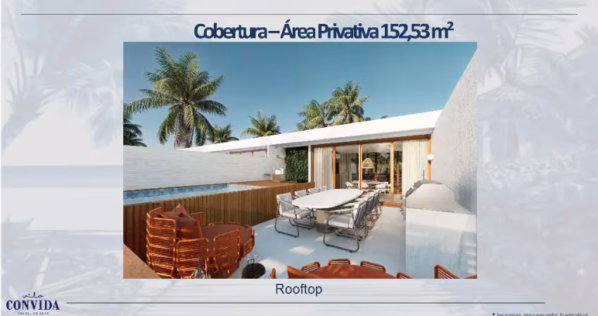 Apartamento, 03 suítes, piscina privativa, cobertura vista mar, com privacidade total