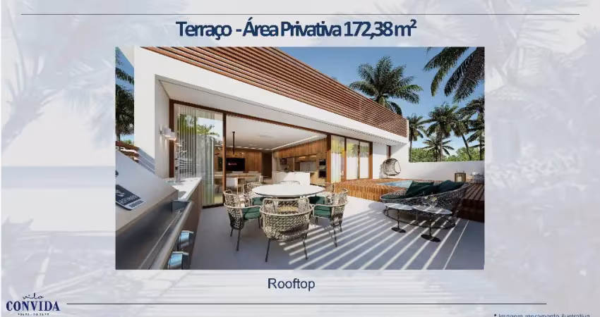 Apartamento,03 suítes, piscina privativa, 172m², vista mar, beira mar do cupe
