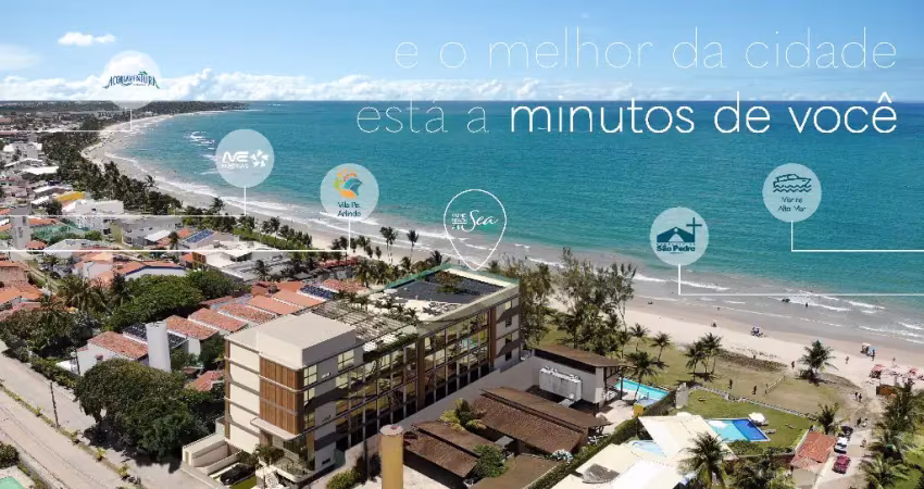 Apartamento, com parcela de r$ 1.999,00, pé na areia de tamandaré