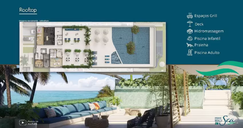 Apartamento beira mar de tamandaré, studio com parcelas de r$ 1.999,00.