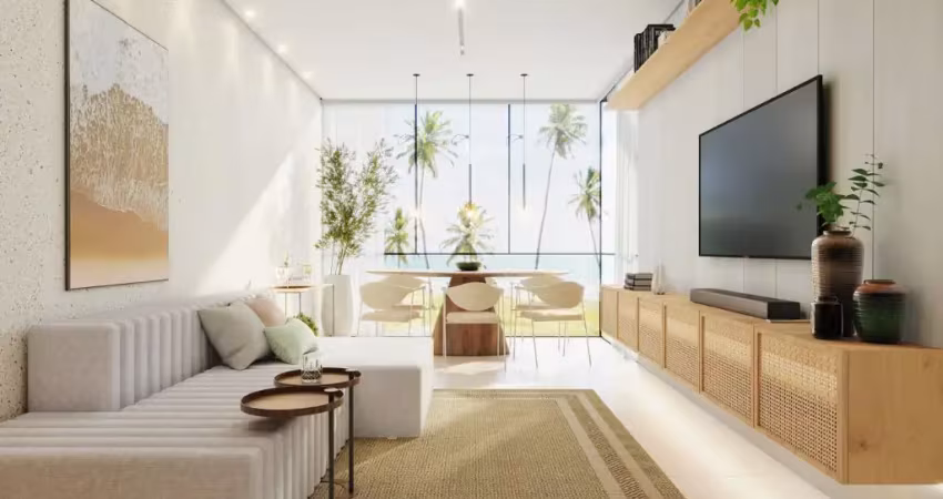 Apartamento, 02 quartos, 02 vagas subsolo, beira mar melhor trecho de mar muro alto