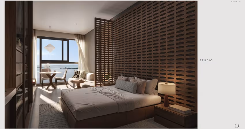 Apartamento studio, vista mar alto padrão, projeto de bairro planejado
