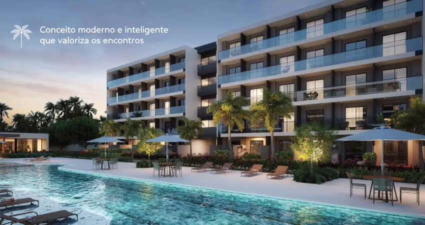 Apartamento, vista piscina, com acesso ao mar, serviços de praia