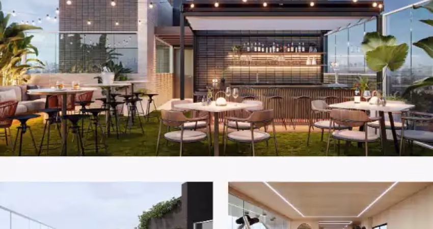 Apartamento studio com varanda, em boa viagem, lazer completo