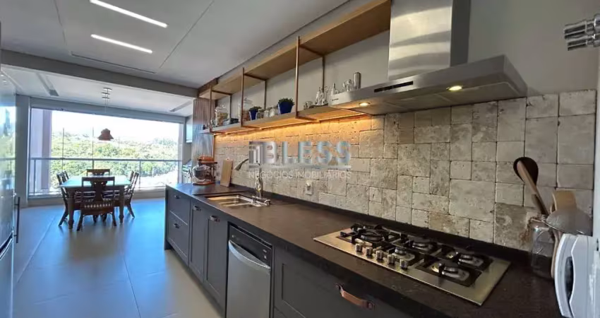 Apartamento mobiliado à venda de altíssimo padrão no condomínio grand garden - jardim samambaia - jundiaí - ap05235 - vista livre permanente