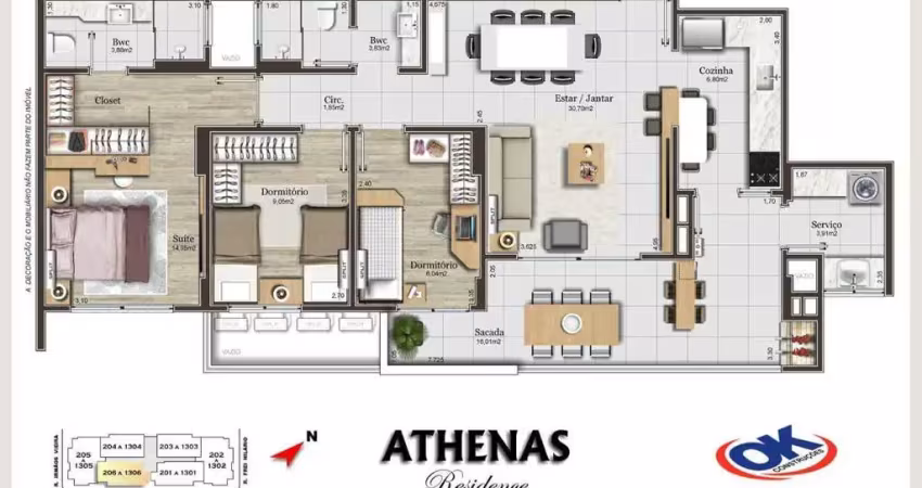 Apartamento com 3 quartos à venda no Campinas, São José 