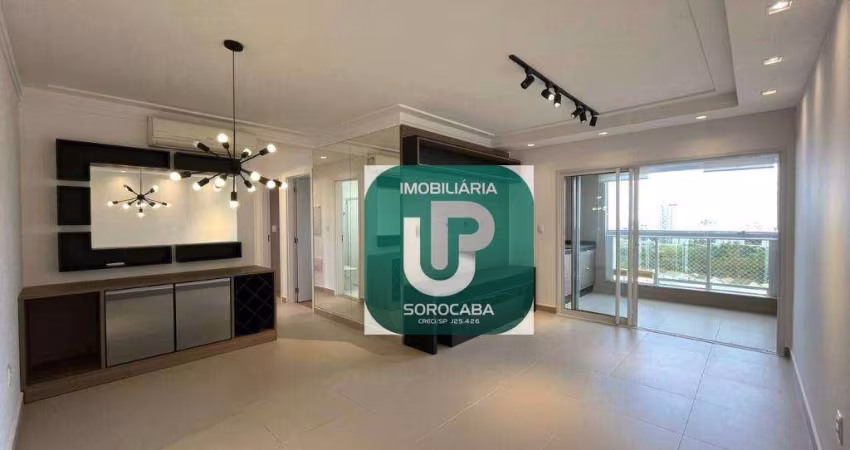 Apartamento com 3 dormitórios para alugar, 97 m² por r$ 6.008,00/mês - edifício cannes - sorocaba/sp