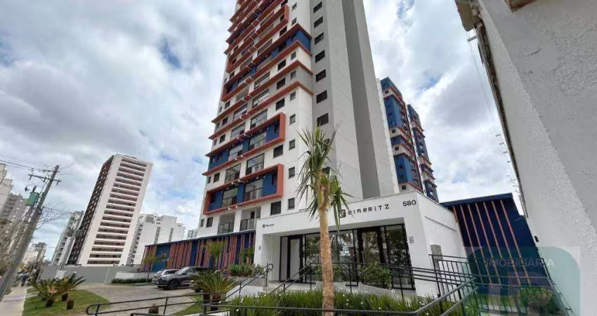 Apartamento com 2 dormitórios para alugar, 69 m² por r$ 5.000,00/mês - condomínio residencial biarritz - sorocaba/sp