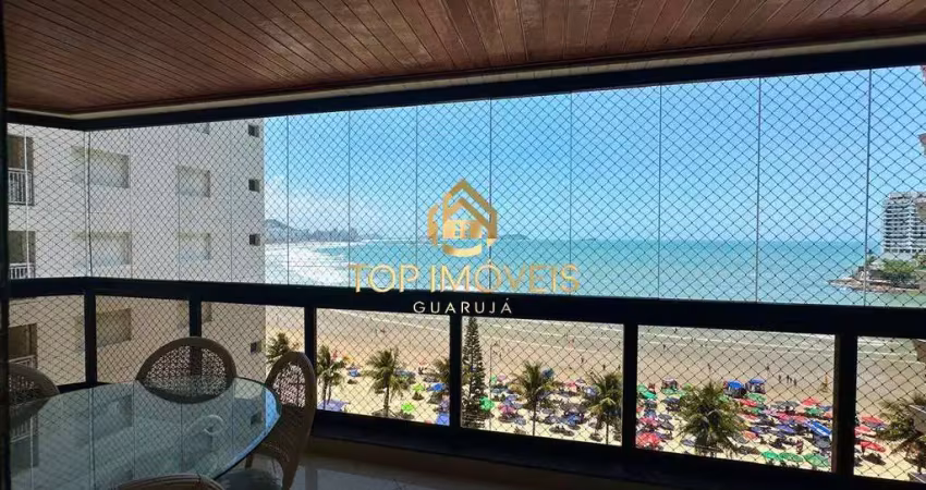 Apartamento com Varanda Gourmet Frente Mar, Praia das Astúrias - Guarujá/SP