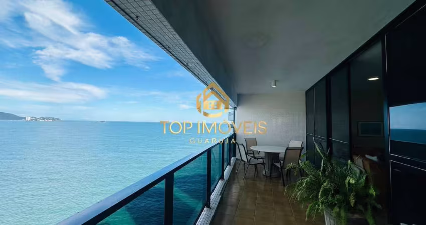 Apartamento Mobiliado com Varanda Frente Mar na Praia das Asturias Guarujá
