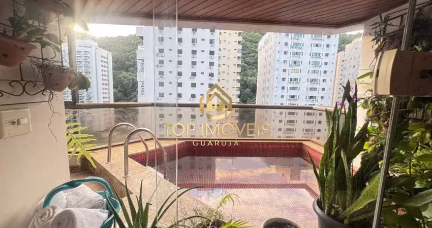 Apartamento com piscina e churrasqueira na varanda na praia de pitangueiras