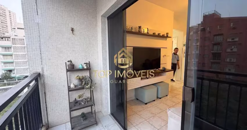 Apartamento mobiliado com varanda a 2 quadras da praia do tombo guarujá sp