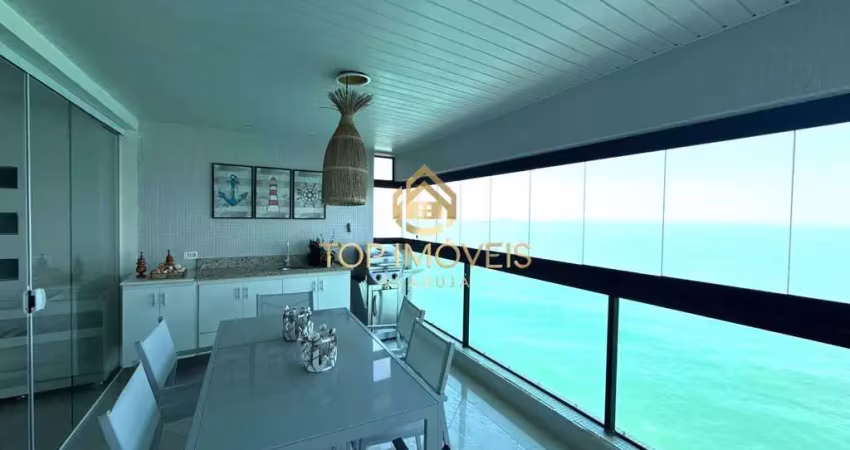 Apartamento frente mar total, com 3 suítes no morro do maluf - guarujá.