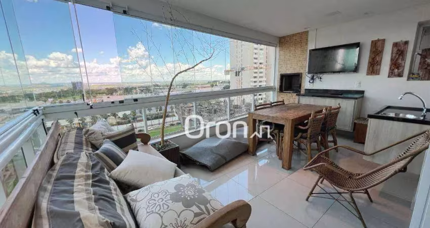 Apartamento equipado e mobiliado com 3 dormitórios à venda, 150 m² por r$ 1.400.000 - jardim goiás - goiânia/go