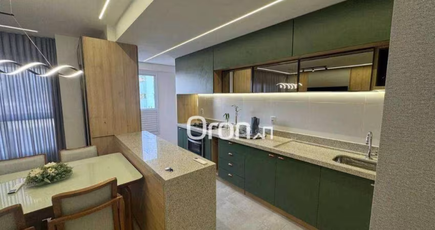 Apartamento mobiliado com 3 dormitórios à venda, 115 m² por R$ 1.250.000 - Setor Marista - Goiânia/GO