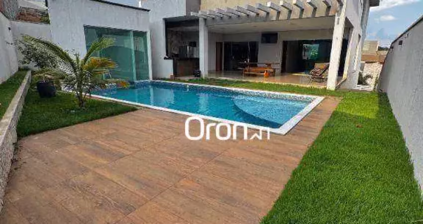 Sobrado mobiliado com 4 dormitórios à venda, 475 m² por r$ 3.420.000 - condomínio do lago - goiânia/go
