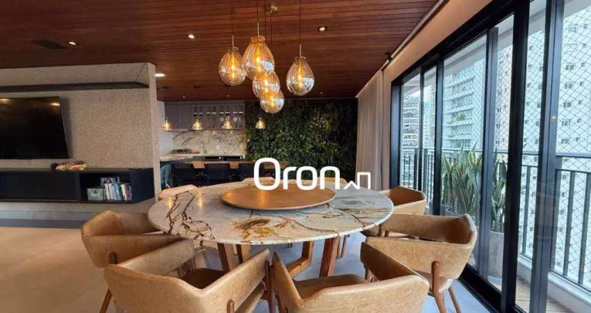 Apartamento mobiliado com 4 dormitórios à venda, 224 m² por r$ 2.790.000 - setor marista - goiânia/go