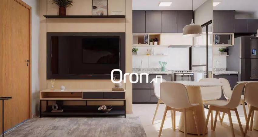 Apartamento com 2 dormitórios à venda, 44 m² por r$ 255.000,00 - chácaras mansões rosas de ouro - goiânia/go