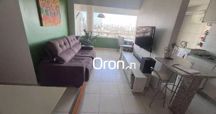 Apartamento mobiliado com 2 dormitórios à venda, 63 m² por r$ 405.000 - parque amazônia - goiânia/go
