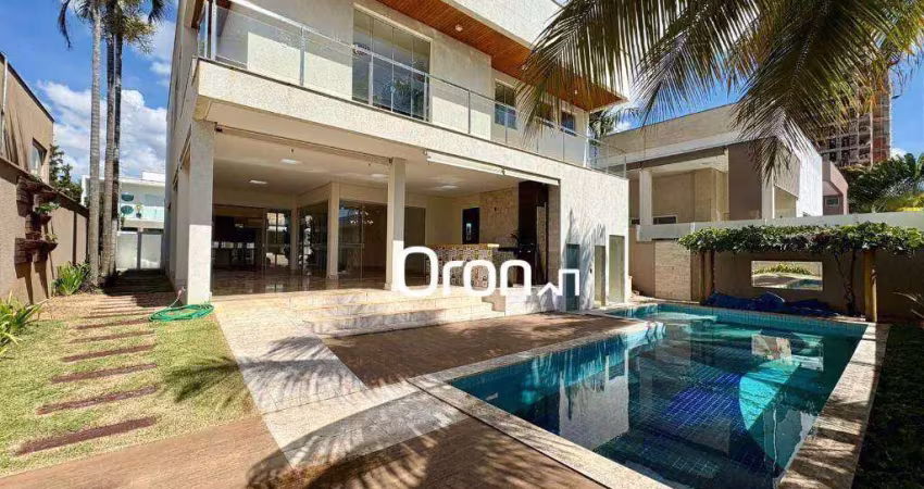Sobrado com 4 dormitórios à venda por r$ 4.200.000,00 - alphaville flamboyant residencial araguaia - goiânia/go