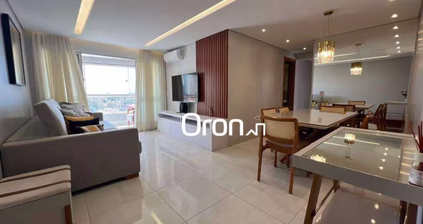 Apartamento mobiliado com 3 dormitórios à venda, 91 m² por r$ 700.000 - vila alpes - goiânia/go
