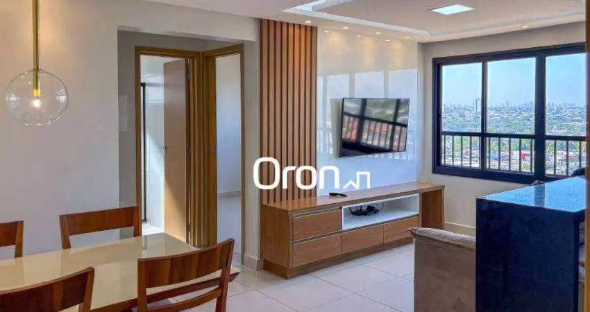 Apartamento mobiliado com 2 dormitórios à venda, 56 m² por r$ 499.000 - parque goiá condomínio clube - goiânia/go