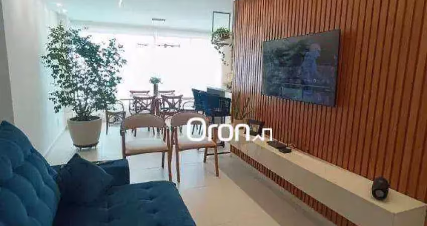 Apartamento mobiliado com 3 dormitórios à venda, 90 m² por r$ 737.000 - vila rosa - goiânia/go