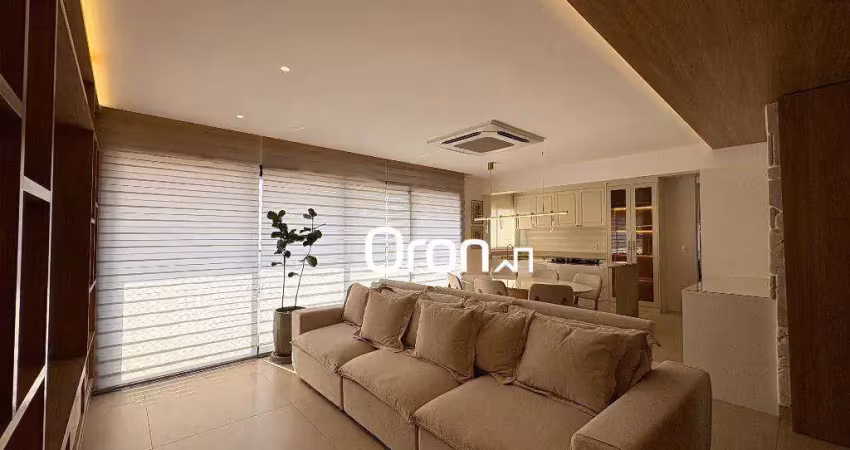 Apartamento mobiliado com 3 dormitórios à venda, 130 m² por r$ 1.550.000,00 - setor marista - goiânia/go