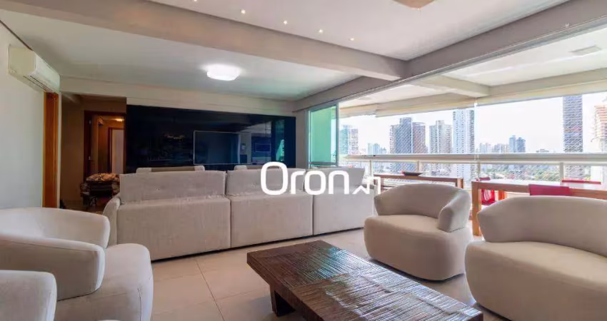 Apartamento mobiliado com 4 dormitórios à venda, 176 m² por r$ 1.650.000 - setor marista - goiânia/go