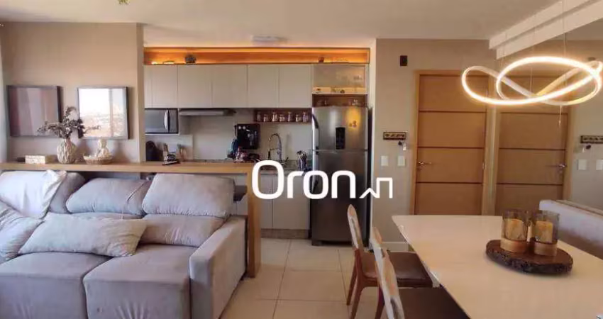 Apartamento mobiliado com 2 dormitórios à venda, 56 m² por r$ 370.000 - condomínio santa rita - goiânia/go