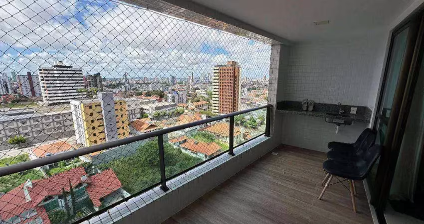 Apartamento com 3 quartos, sendo 2 suítes à venda, 117 m² por r$ 695.000 - jardim tavares - campina grande/pb