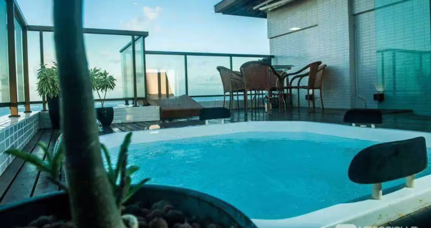 Cobertura com 4 dormitórios à venda, 274 m² por r$ 2.190.000,00 - poço - cabedelo/pb