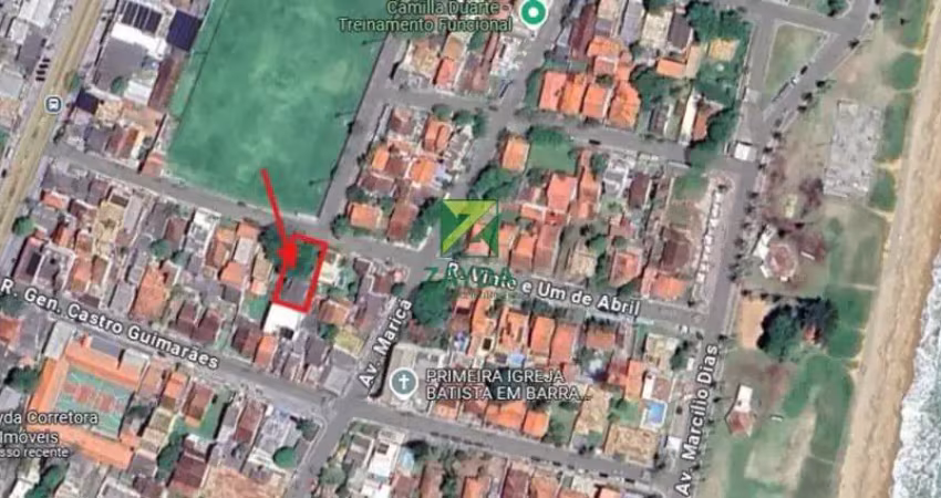 Terreno na quadra da praia no centro de barra de são joão