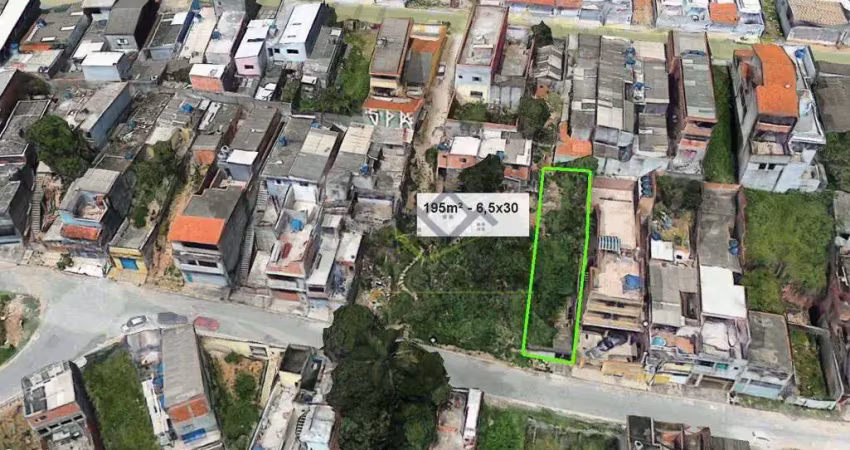 Terreno à venda, 195 m² por r$ 180.000 - jardim dayse - ferraz de vasconcelos/sp