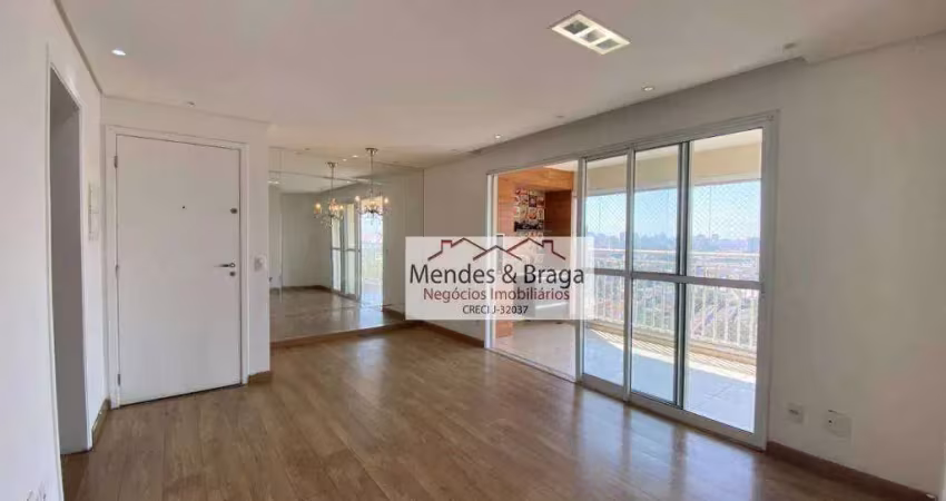 Apartamento para alugar, 86 m² por r$ 5.022,46/mês - vila augusta - guarulhos/sp