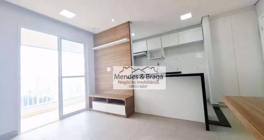 Apartamento com 2 dormitórios, 56 m² - venda por r$ 499.000,00 ou aluguel por r$ 3.384,45/mês - vila rosália - guarulhos/sp