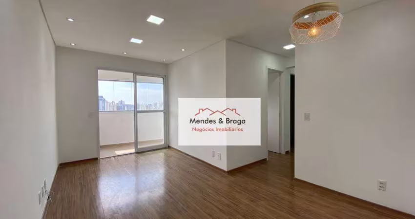 Apartamento com 3 dormitórios para alugar, 71 m² por r$ 3.656,95/mês - vila augusta - guarulhos/sp