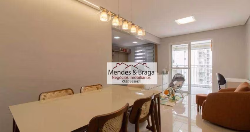 Apartamento com 3 dormitórios à venda, 75 m² por R$ 710.000,00 - Vila Augusta - Guarulhos/SP