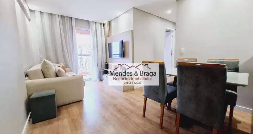 Apartamento com 2 dormitórios para alugar, 57 m² por R$ 3.715,55/mês - Vila Paulista - Guarulhos/SP